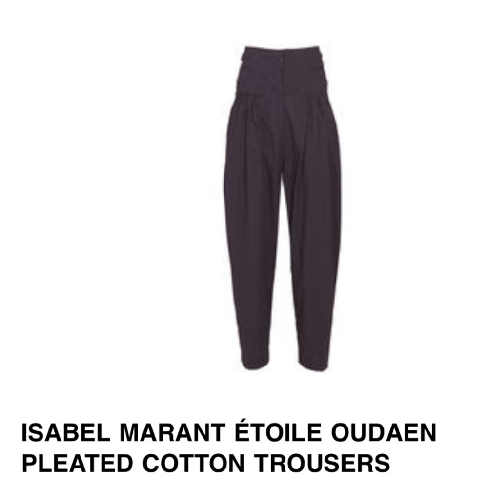 Isabel Marant Etoile Pleated Cotton Trousers